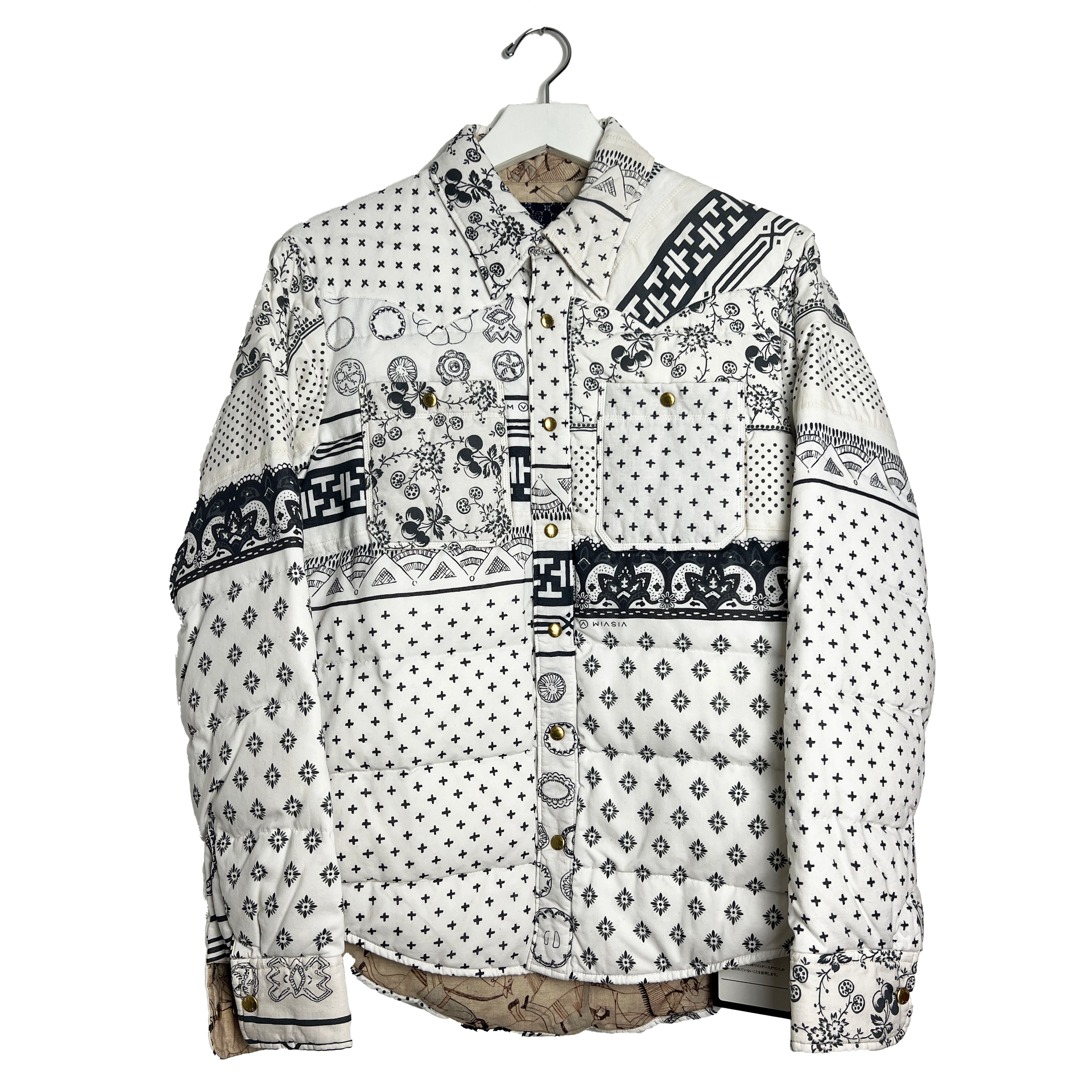 Ice White ICT Kerchief Bandana Down Quilted Jacket